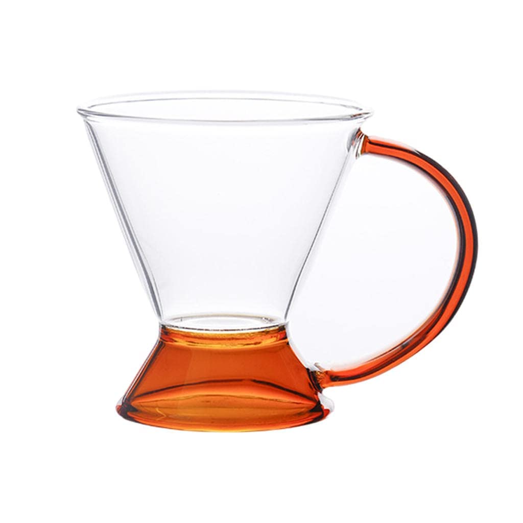 Backbayia Glass Teapot Heat-Resistant Tea Maker Home Kitchen Accessories for Flower Tea Lemon Water Coffee Milk (180ml Cup)