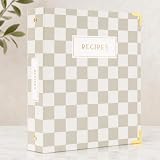 Aesthetic Recipe Binder with Waterproof Cover - Blank Cookbook with Cards