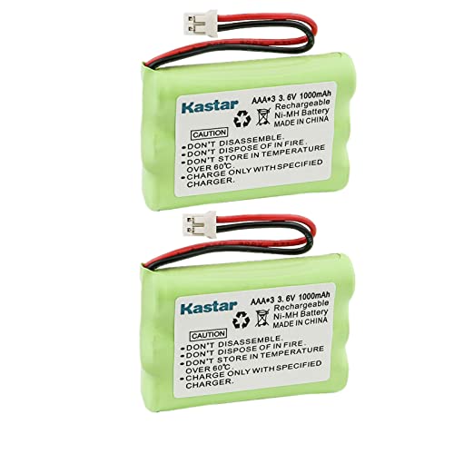 Kastar 2-Pack Ni-MH Battery 3.6V 1000mAh Replacement for Motorola Monitor Battery CB94-01A, TFL3X44AAA900, GPI GPRHCH93C021, Motorola Digital Video Baby Monitor MBP853CONNECT-4, MBP853CONNECTPU