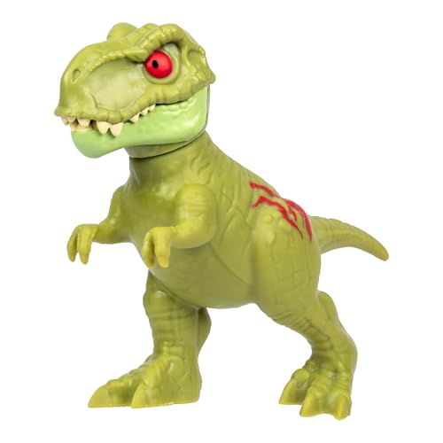 Heroes of Goo Jit Zu Jurassic World Rebirth Dino Rampage Tyrannosaurus Rex, Super Squishy and Stretchy, with Rampage Action Chomping Jaws and A Unique Goo Filling, 3 to Collect