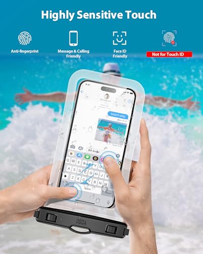 YOSH Waterproof Phone Pouch 2 Pack, 7 inch IPX8 Waterproof Phone Case for Swimming Travel Beach Trip Snorkelling Kayaking, Underwater Case for iPhone 17 Air 16 15 Pro Max Samsung S25 S24 S23 Ultra - Image 5
