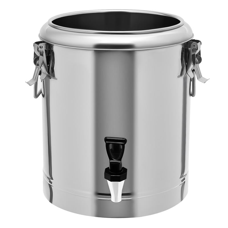 Termiczny dozownik do napojów ze stali nierdzewnej, 20 l, z kranikiem, pojemnik termiczny na gorące i zimne napoje, takie jak kawa, herbata, sok, mleko na imprezę, bufet, restauracja