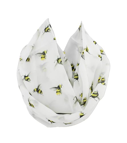 Etwoa Bees Pattern Infinity Circle Scarf2