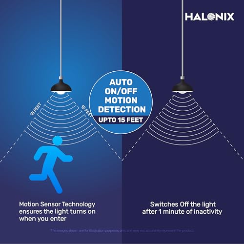 Image of Halonix 20W Motion Sensor Led bulb | Color-6500K White | Auto on- Auto Off light | Motion sensor Led Light | Pack of 6 | Base-B22