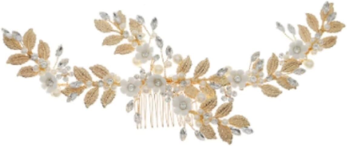 Hair jewelry,Hair Comb Wedding Bridal Hair Accessories Women Hair Side Comb Accessories with Tassel Retro Decorative Hair Comb Clips Rhinestone Flower Hairpin Hair Side Combs(Silver)