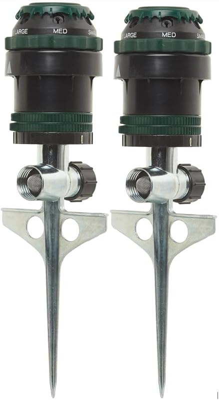 2-Pack H2O-6 Gear Drive Sprinkler - Versatile Gear Drive for Efficient Lawn Watering