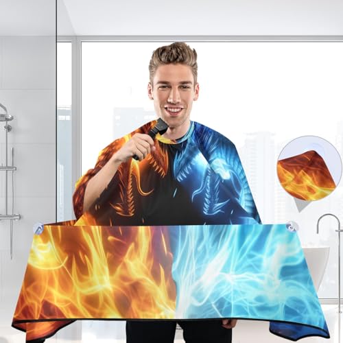 Capa de barbería impermeable para hombres con cierre ajustable miniatura 6