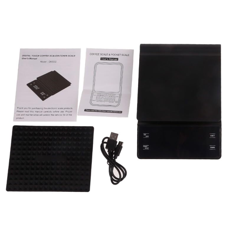 Coffee Scales with Timer Espresso Scale hargeable Kitchen Scale 3kg Capacity