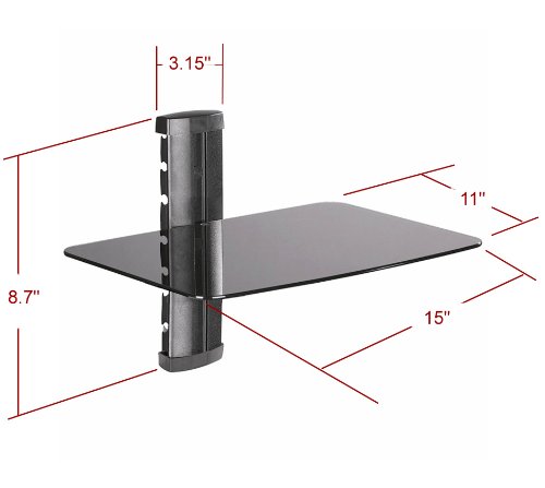 Under Tv Wall Mount Shelf For Digital Tv Converter Box #TOP1