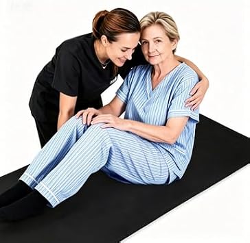 Slide Sheet for Patient Transfer, Cylindrical Sliding Sheet for Repositioning Bedridden Elderly Bedsore Prevention & Turning Aid, Safe Transfer for Wheelchair, Bed, Stretcher, Washable, Black S