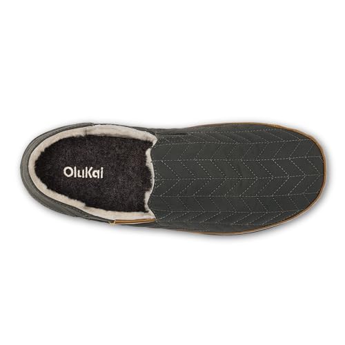 OLUKAI Hanohano Men's Slipper, Weather Resistant Waxed Canvas, Rubber Grip Soles for Inside & Outside Wear, Durable & Comfortable Slip-On2