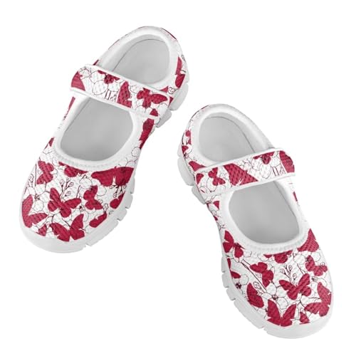 Coloranimal Mary Jane Flats Uniform Shoes for Girls Princess Shoes Girls' Flats Magic Sticker Shallow Mouth Dress Shoes with Anti Skid Sole
