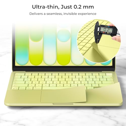 Image of EooCoo for MacBook Neo Case 13 inch 2026, 100% Match Color, 3 in 1 Kit | Citrus Clear, Anti-Fingerprint & Scratch & Crack, Sturdy, Mac Neo Accessories, Ready for School, Work & Travel
