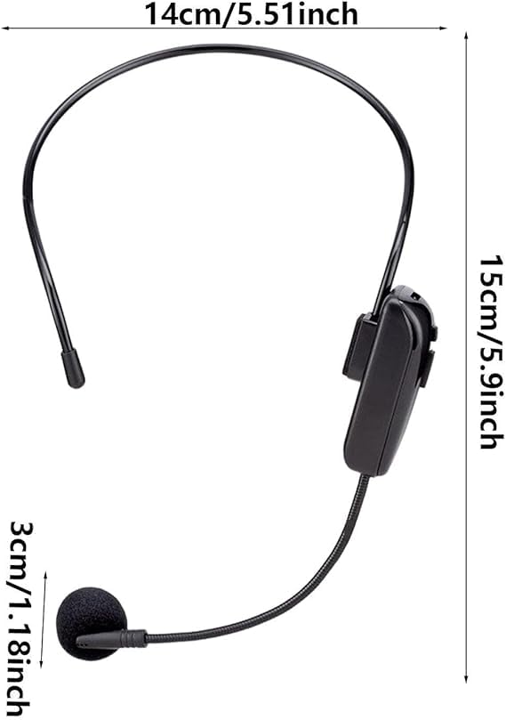 Image of Drumstone (Exclusively 𝟭𝟱 𝗬𝗲𝗮𝗿𝘀 Warranty Wireless Microphone Headset & Handheld 2-in-1, UHF Wireless, 165ft Range, for Voice Amplifier, Fitness, Teachers, and Karaoke