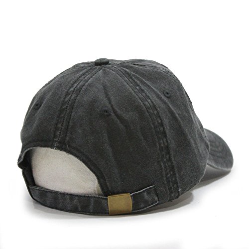 Vintage Year Vintageyear Plain Washed Dyed Cotton Twill Low Profile Adjustable Baseball Cap (Charcoal Gray) #TOP3