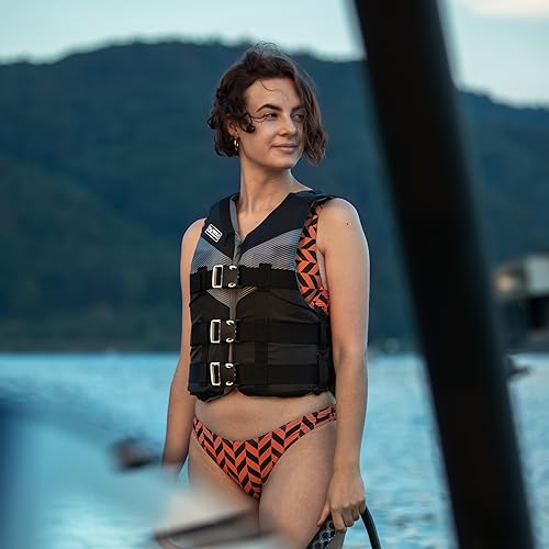 Miniatura 3 de Mesle Chaleco De Natación Para Adultos V210, Ayuda De Flotación Ligera Para Hombre Y Mujer, Chaleco 50n Para Natación, Kayak, Impacto Para Wakeboard, Esquí Acuático, Moto Acuática