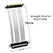 GIGA-MEGA PCIe 5.0 X16 Riser Cable Dual Reverse and Straight GPU Extension Cable GEN5 for ITX A4 Case RTX5090 (Straight 50cm)