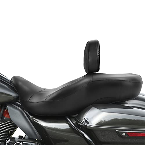 C.C. RIDER Adjustable Plug-in Driver Rider Backrest Backrest Pad Fit for Harley Touring Road King FLHR Street Glide FLHX Road Glide FLTR 2009-2022