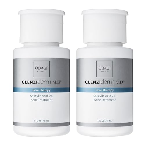 Obagi Medical CLENZIderm M.D. Pore Therapy Acne Treatment 2% Salicylic Acid Facial Toner for Oily Acne Prone Skin 5 Fl Oz. Pack of 2