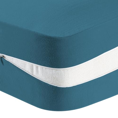 PrinceDeco Futon Mattress Cover for Traditional Japanese Futon,Full,Peacock Blue