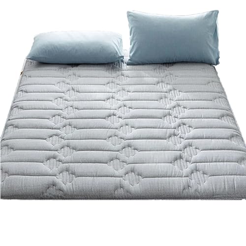Traditionelle japanische Futon-Matratze, dick, faltbar, für Doppel- oder Einzelnutzung, aufrollbare Bodensofas, 150 x 200 cm, Grau