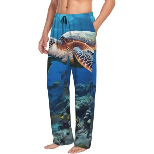 Pantalon de pyjama homme avec poches motif tortue taille XXL