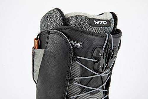 Nitro Snowboards Women's Faint Tls '20 All Mountain Freestyle Freeride Speed Lacing System Boat Snowboard Boat, Black, 23.5 #TOP6
