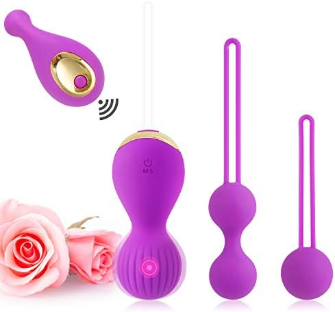 Kegel Exercise Weights - Kegel Balls Ben Wa Balls Pleasure Bullet for Women Beginners 2 in 1 & Advanced Vibration- Doctor Recommended Bladder Control & Pelvic Floor Exercises โฆ