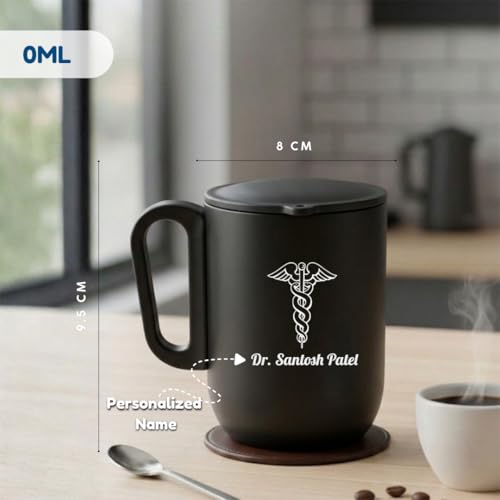 Image of Giftana Personalized 4-in-1 Doctor Desk Organizer Set (Black)