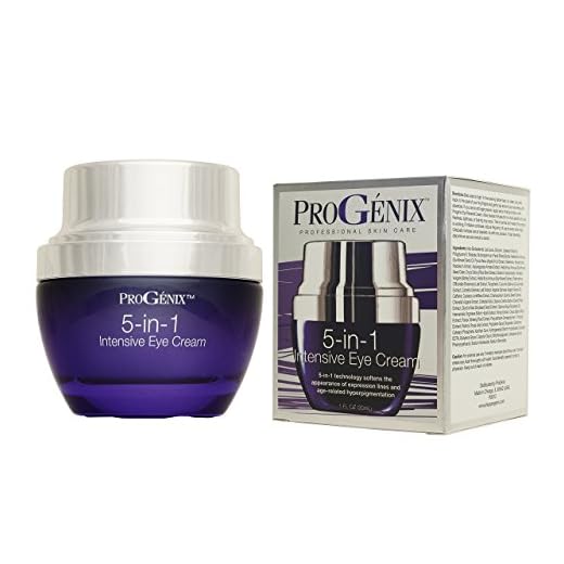 ProGenix 5 in 1 Intensive Eye Cream for Wrinkles, Puffiness, Dark Circles, Sagging, and Expression Lines. 1oz Bottle