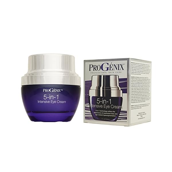 ProGenix 5 in 1 Intensive Eye Cream for Wrinkles, Puffiness, Dark Circles, Sagging Skin, & Expression Lines. 1oz Bottle