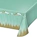 Creative Converting 324683 Mint To Be All Over Print, 54 x 102-Inches, Plastic Tablecover
