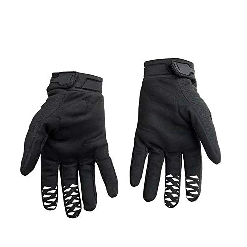 Luva para Motociclista Dedo Longo Tam. G Material Emborrachado e Couro Branco/ Preto Atrio - MT032