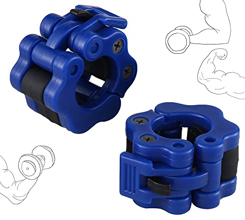Barbell Collar 1 Inch Quick Release Pair Of Locking 1" Pro Weight Bar Plate Locks Clamp Clips For Workout Lifts And Strength Training(1 Inch, Blue, 2) #TOP7