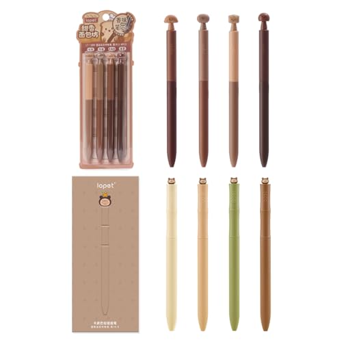 Pack de 8 bolígrafos retráctiles de tinta gel negra 0.5mm