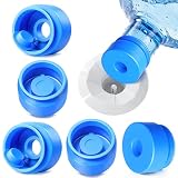 Gofriipai 3 and 5 Gallon Water Jug Cap, Silicone Reusable Replacement Cap, Non Spill Bottle Caps for 55mm...