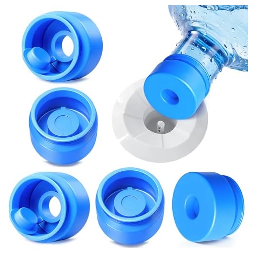 Gofriipai 3 and 5 Gallon Water Jug Cap, Silicone Reusable Replacement Cap, Non Spill Bottle Caps for 55mm Bottle Water Dispenser Caps - Pack of 3