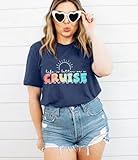 Womens Cruise Shirts Life is Better On A Cruise Graphic Summer Vacation Beach T-Shirt Dark Blue XL