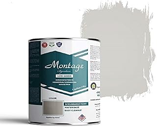 Montage Signature 810593031868 Interior/Exterior Eco-Friendly Paint Low Sheen, 1 Gallon, Dove Gray