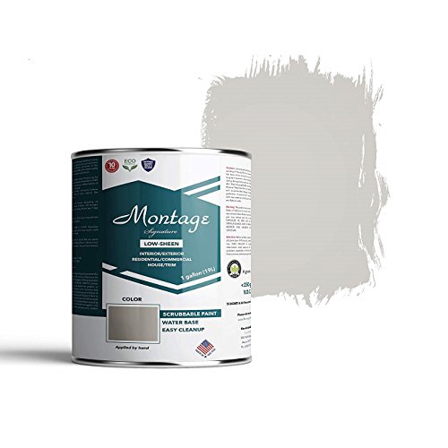 Montage Signature 810593031868 Interior/Exterior Eco-Friendly Paint Low Sheen, 1 Gallon, Dove Gray