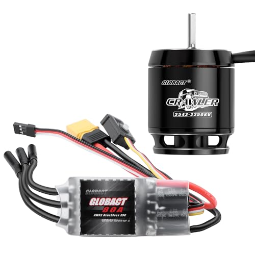 Moteur brushless 3542 2250KV avec ESC crawler AM32 80A pour voiture RC TRX-4 et TRX-6