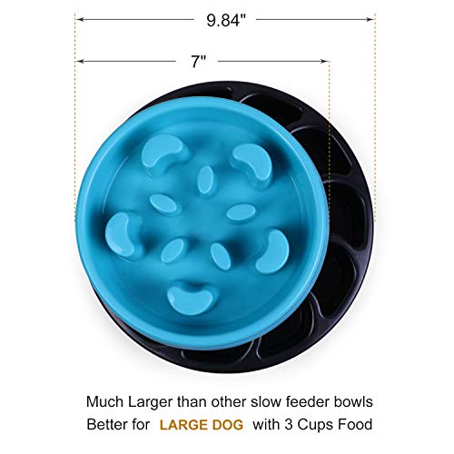 Jasgood Slow Dog Bowl For Large Dogs,Anti-Gulping Dog Slow Feeder Stop Bloat,Slow Eating Big Pet Bowl #TOP1