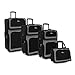 U.S Traveler New Yorker Lightweight Expandable Rolling Luggage 4-Piece Suitcases Sets - Black