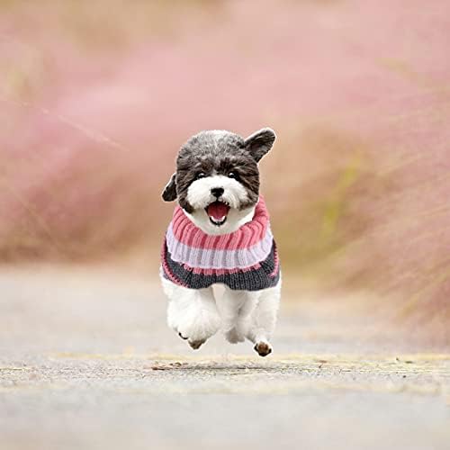 Dog Jumper Dress Dog Sweater Dress Puppy Cat Knit Clothes Warm Pullover Pet Sweater Soft Winter Cat Warm Clothes Winter Pet Knitsweater Turtleneck Dog Sweater for Female Dogs (L)