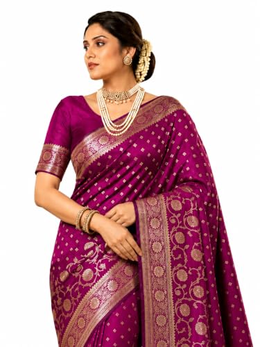 Image of Yashika Women's Art Silk Saree with Blouse Piece for Traditional Ethnic Wear Sari