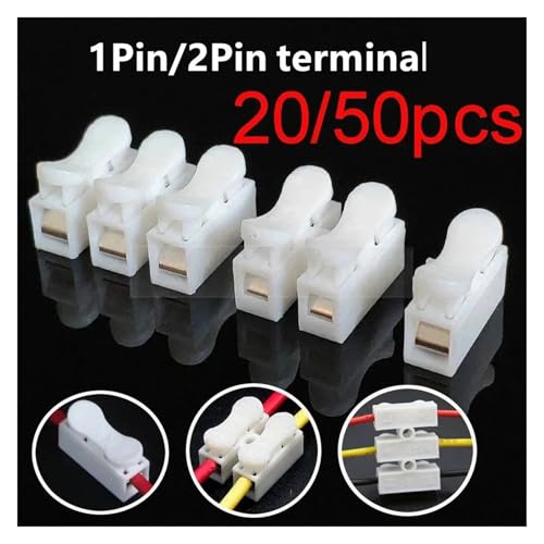 Conector de cable sin tornillo y bloque de terminales con abrazadera de resorte 20Uds 4