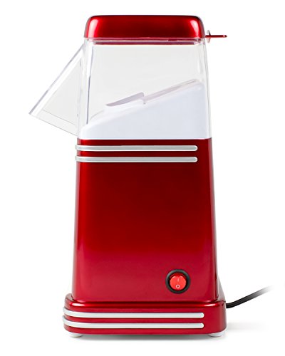 Nostalgia Hot-Air Electric Popcorn Maker, 8 Cups, Healthy Oil Free Popcorn With Measuring Scoop, Retro Red #TOP4