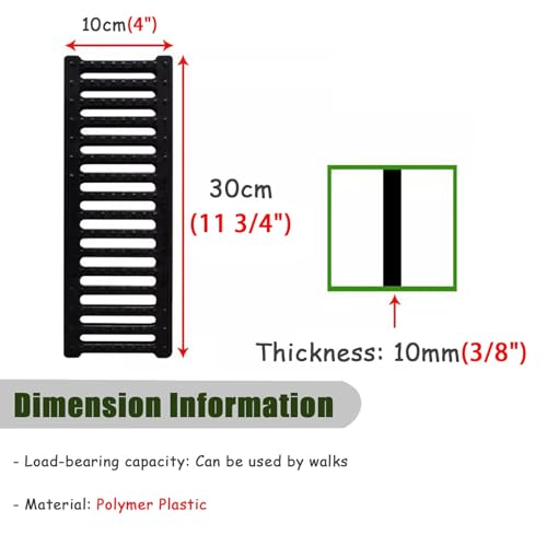Grille de caniveau 30 cm抗防滑 drainage eau terrasse et cour - 8