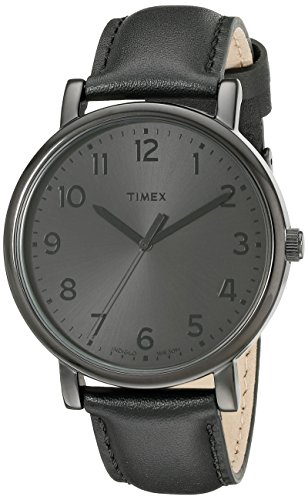 Timex Unisex T2N346AB Originals Black Watch with Leather Band