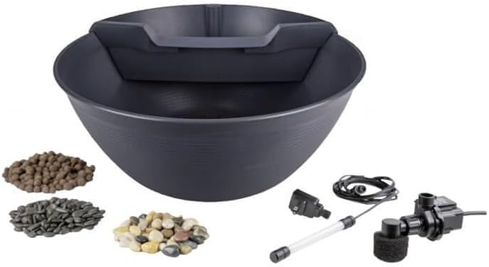 Aqua Garden Mini Pond Kit Steel Gray